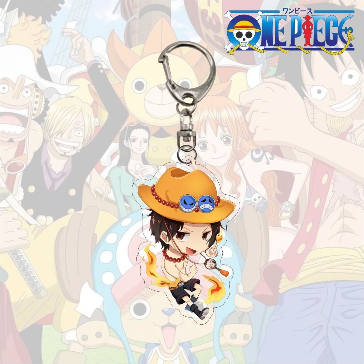 One Piece Keychain- Ace