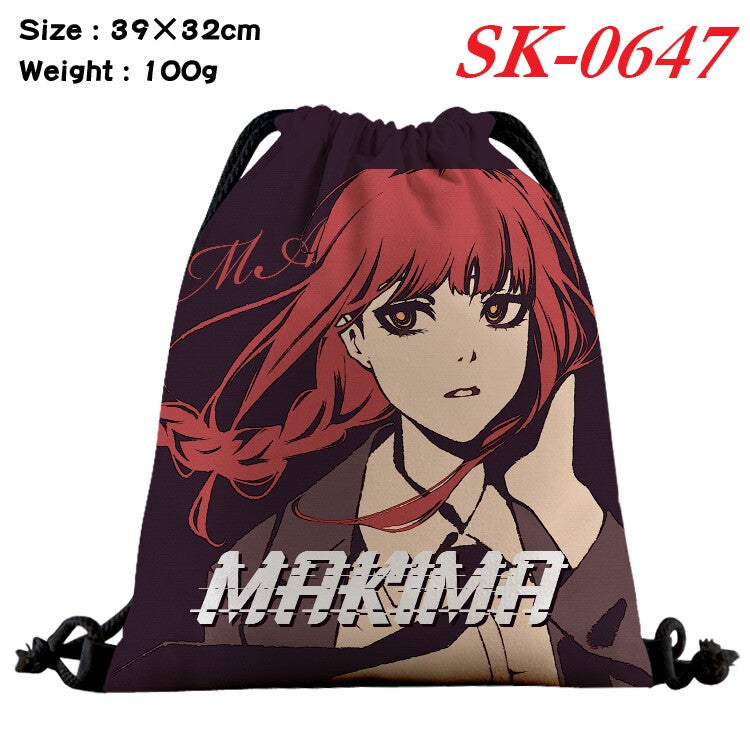 Chainsaw man Makima Drawstring Backpack
