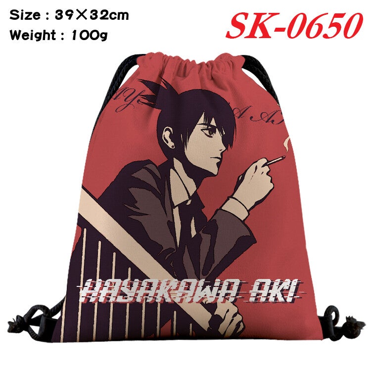 Chainsaw Man Aki Drawstring Backpack