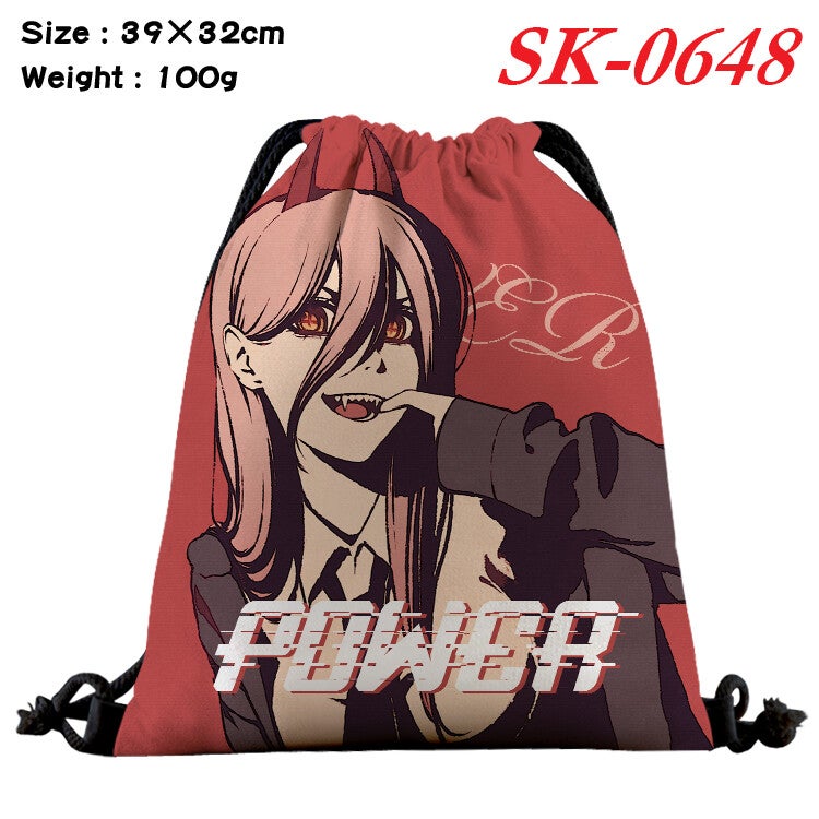 Chainsaw Man Power Drawstring Backpack