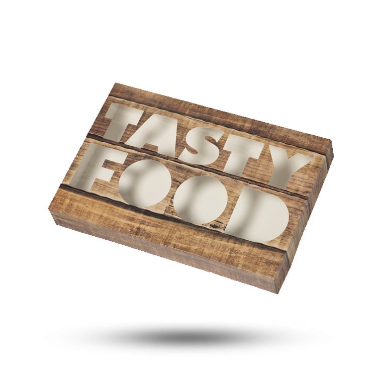 Cateringdoos, Tastyfood, karton + PP, 464x313x80mm, bruin