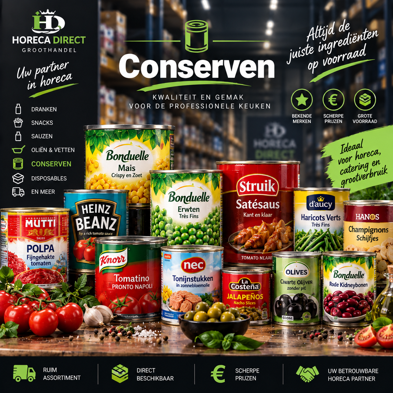 Conserven voor de professionele horeca