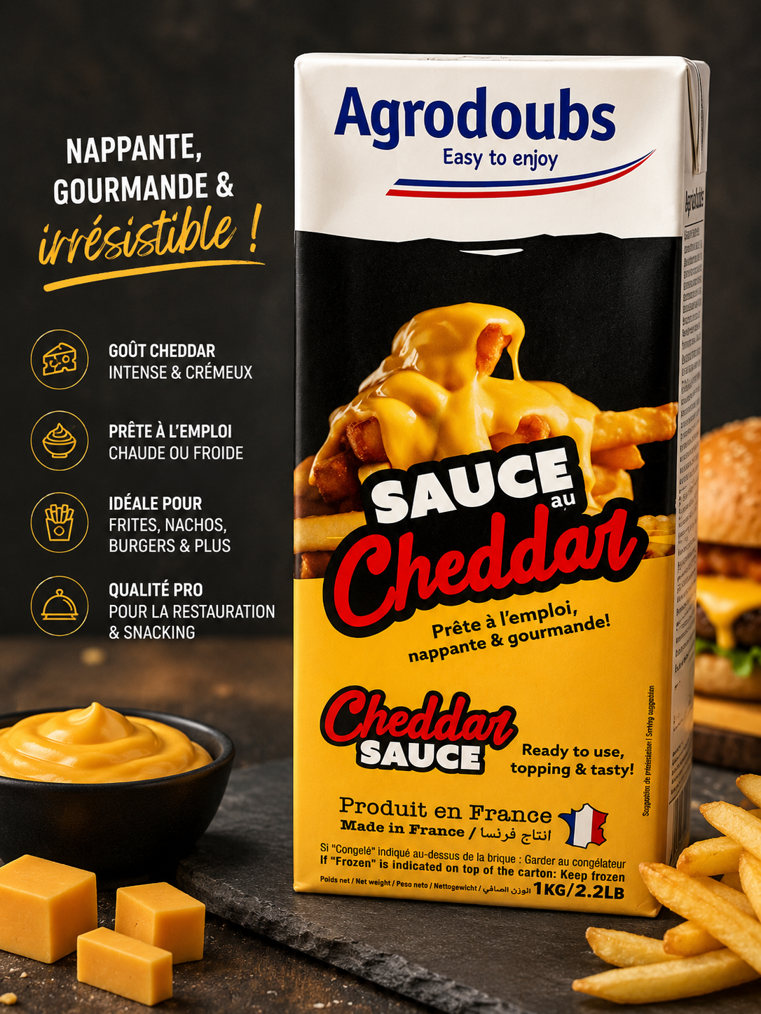 Agrodoubs Cheddar Saus 1kg