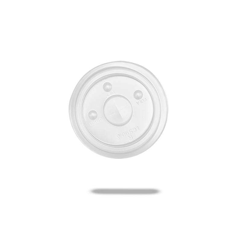 Deksel PS 90mm met insnede voor milkshake of cola beker