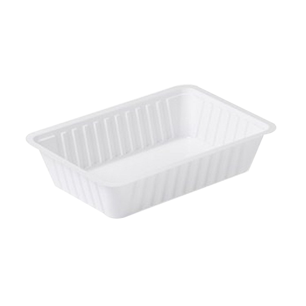 Plastic bakje , Frietbakjes A7 Wit 250st