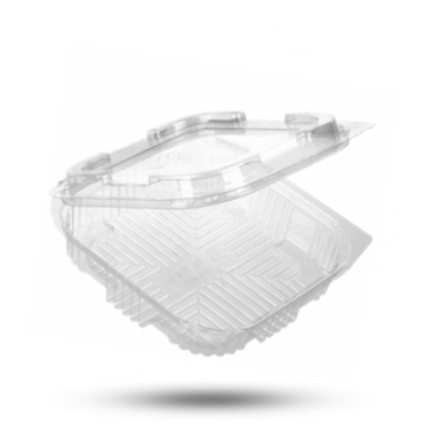 Saladebak met vast deksel – laag 375cc x 100 stuks