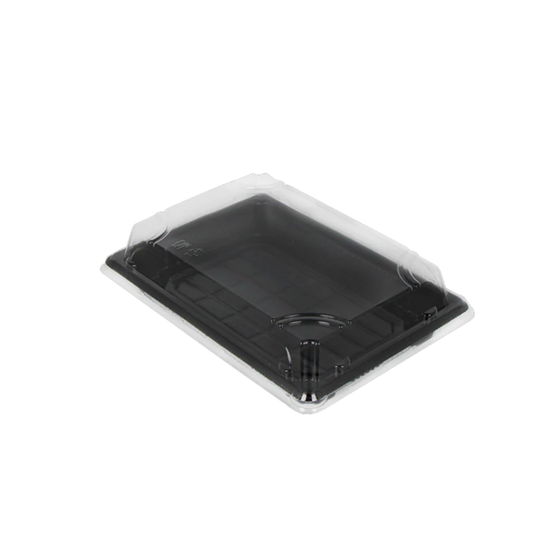 Sushi Tray PS + Deksel OPS 185x128mm Zwart