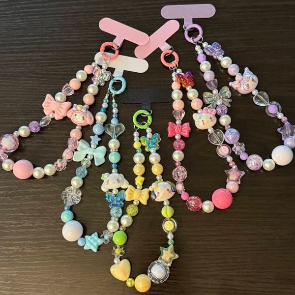 Handmade Beaded Phone Strap – Choose Your Style, Pastel Cute Phone Charm