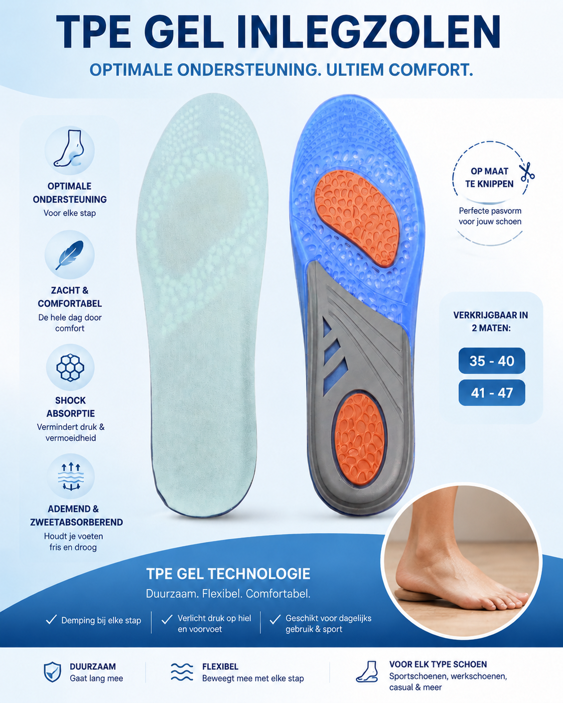 TPE gel inlegzolen