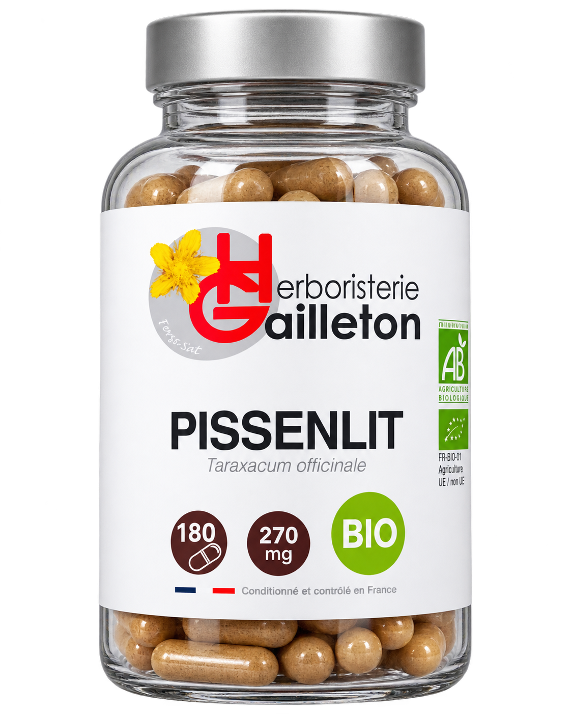 Pissenlit bio - 180 gélules