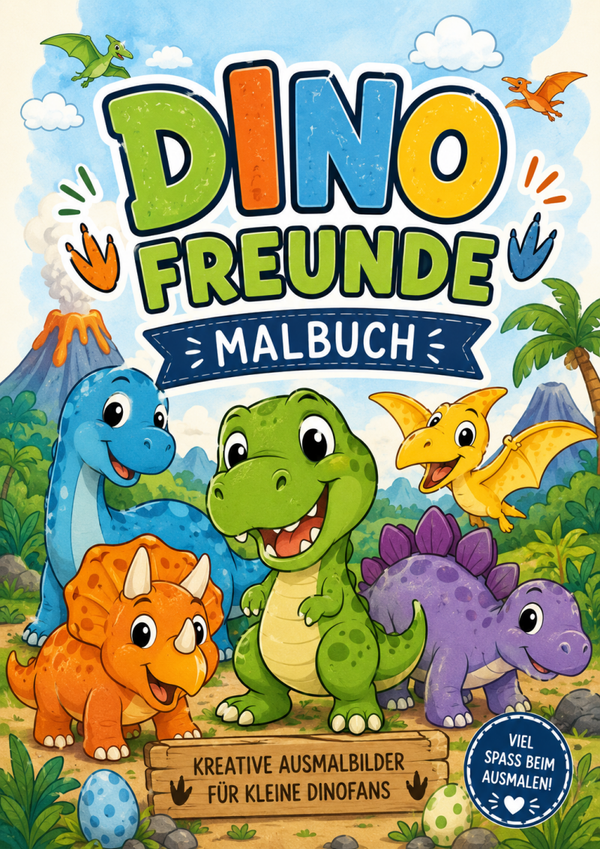 Malbuch Dinofreunde