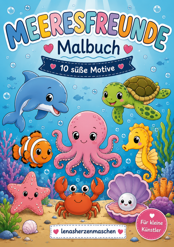 Malbuch Meeresfreunde