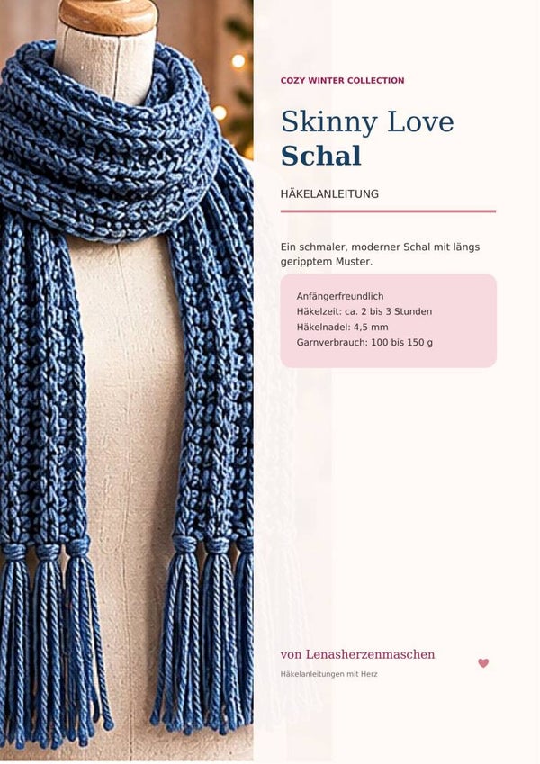 Häkelanleitung „Skinny Love Schal“ – PDF