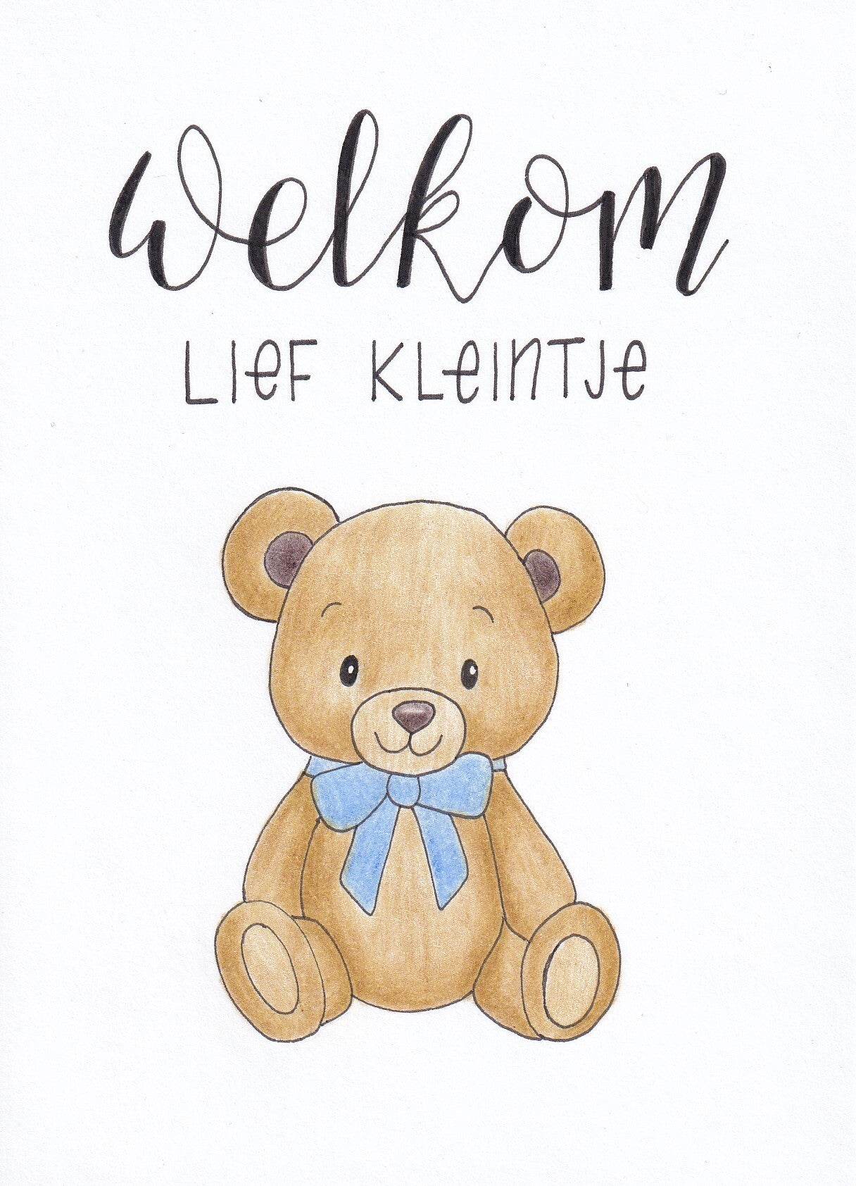 Kaart Fiederelsje - Geboorte jongen