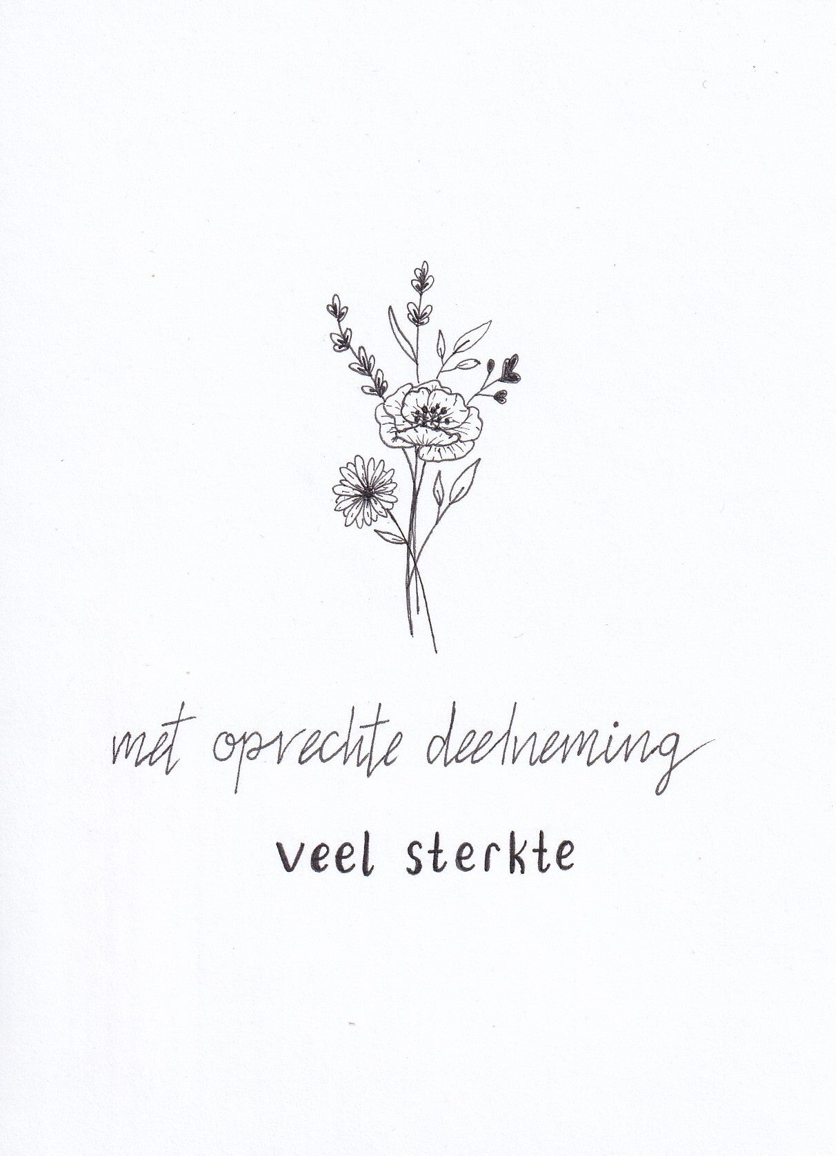 Kaart Fiederelsje- Met oprechte deelneming