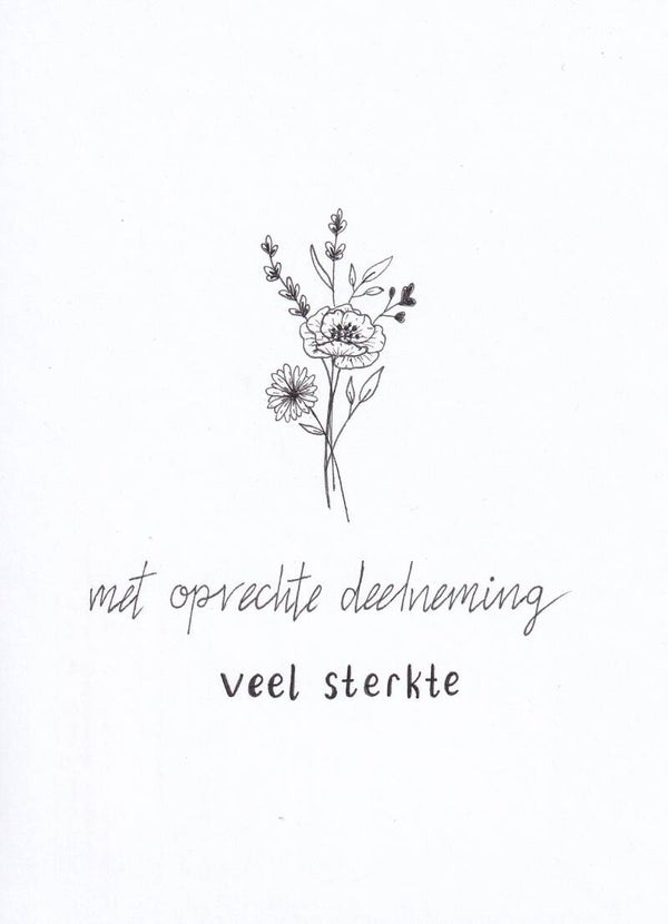 Kaart Fiederelsje- Met oprechte deelneming