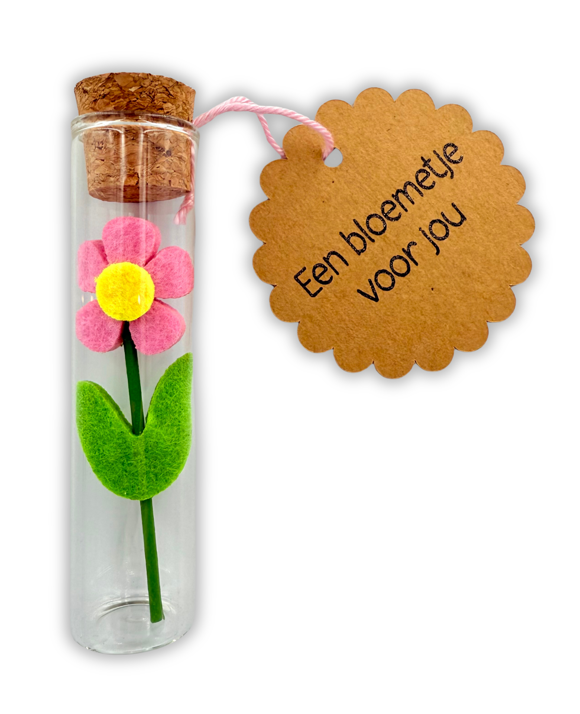 Zelf samenstellen | Bloemetje in glazen buisje | Een bloemetje voor jou