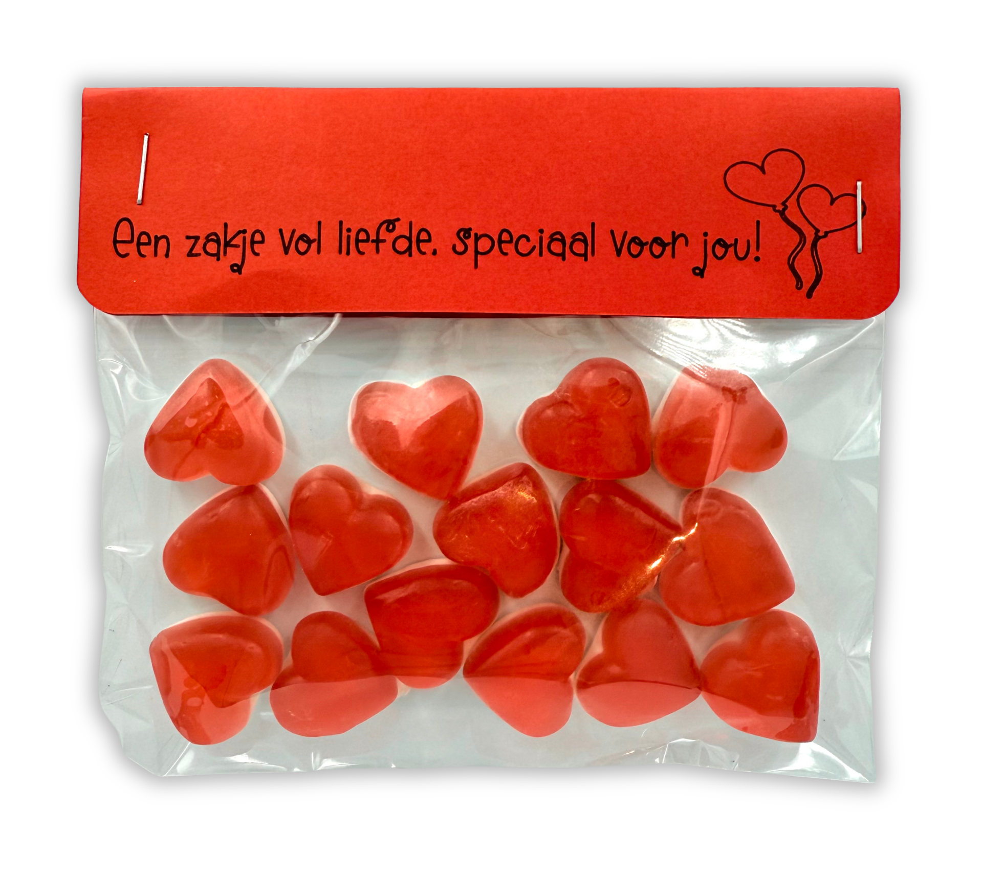Zelf samenstellen | Mini hartjes snoepjes | Een zakje vol liefde, speciaal voor jou