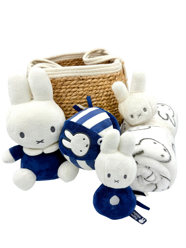 Kraamkadootje Big Nijn | Kraammand | Nijntje Plaid | Nijntje knuffel | Nijntje Bal | Nijntje Rammelaar | Kaartje naar keuze