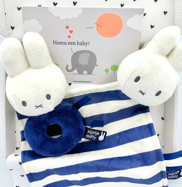 Kraamkadootje Cis | Nijntje rammelaar | Nijntje knuffeldoekje | Kaartje naar keuze