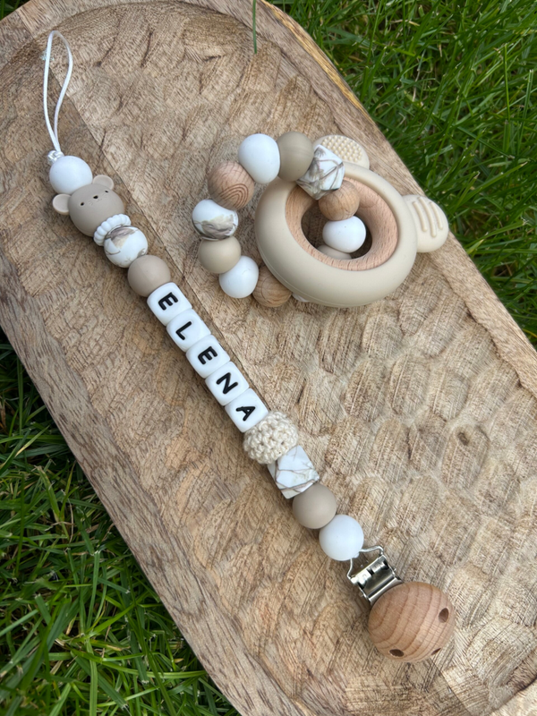 Gepersonaliseerd Speenkoord met naam -Elena