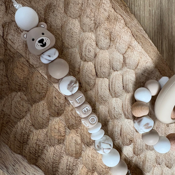 Gepersonaliseerd Speenkoord met naam -LEO