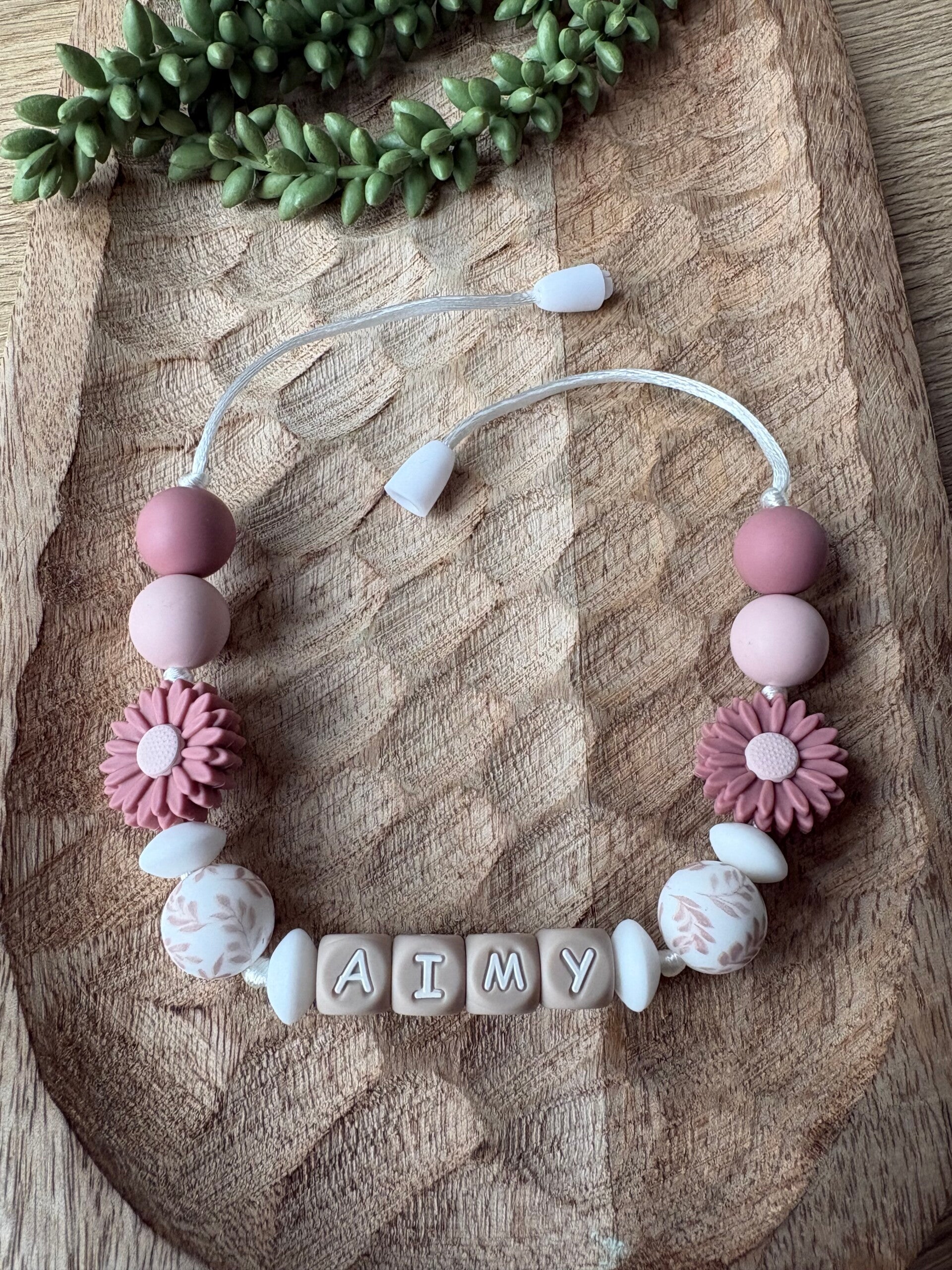 Kinderketting met Naam | Wild Forest Rouge | Siliconen