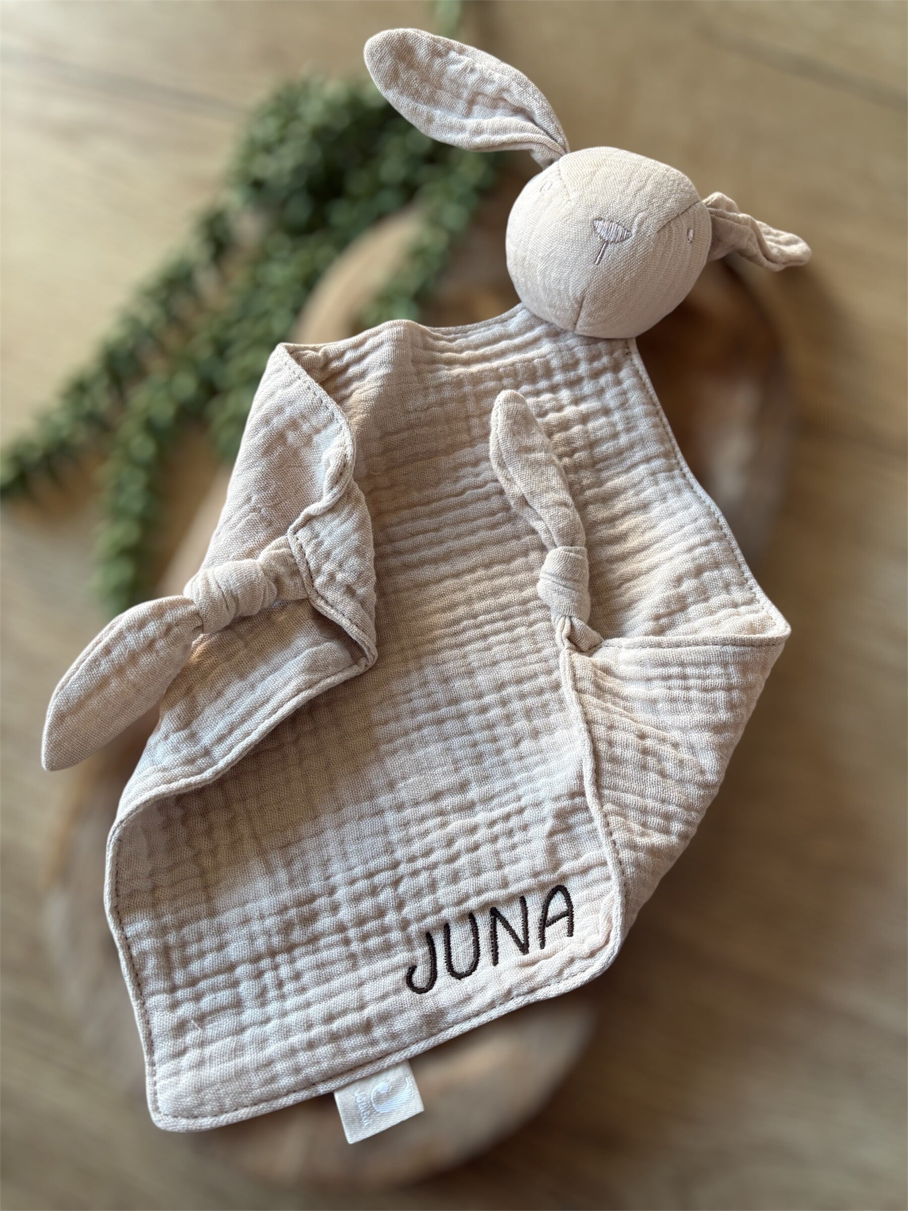 Gepersonaliseerd Jollein Speendoekje Bunny Nougat Muslin