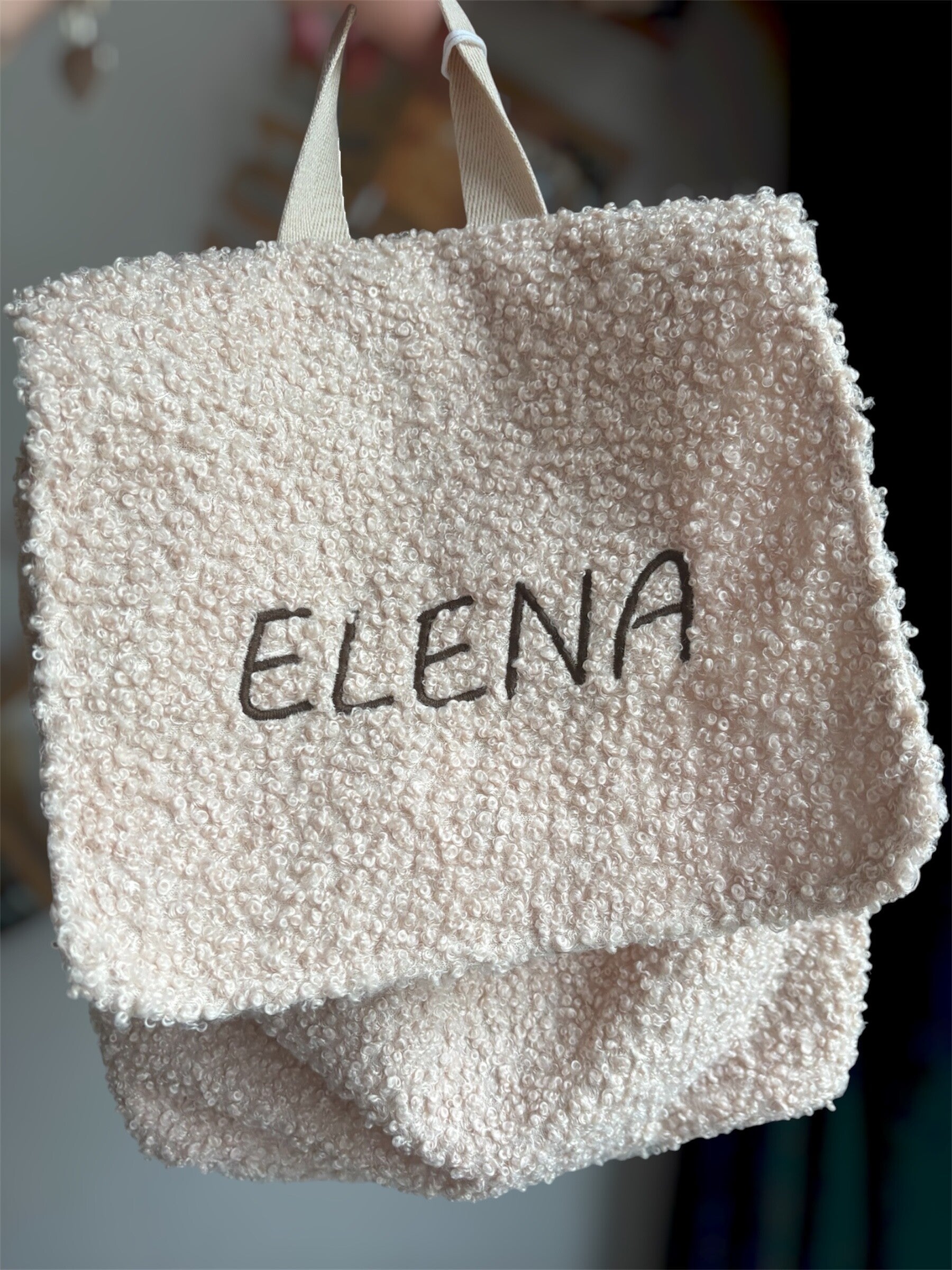 Teddy Rugzak met Naam Jollein |beige