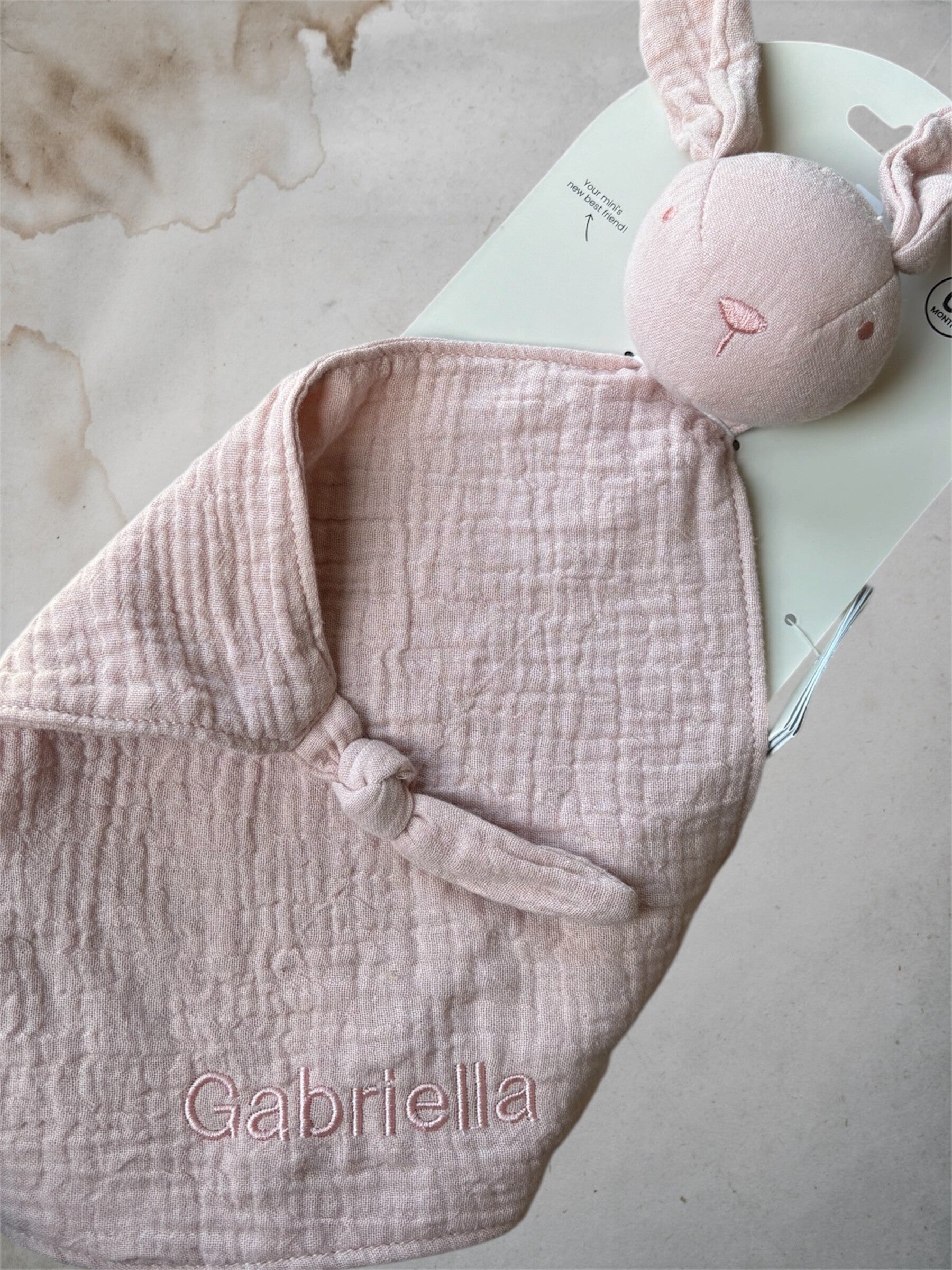 Gepersonaliseerd Jollein Speendoekje Bunny  Wild Rose Muslin