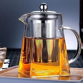 Théières en Verre Transparente carré grand modèle