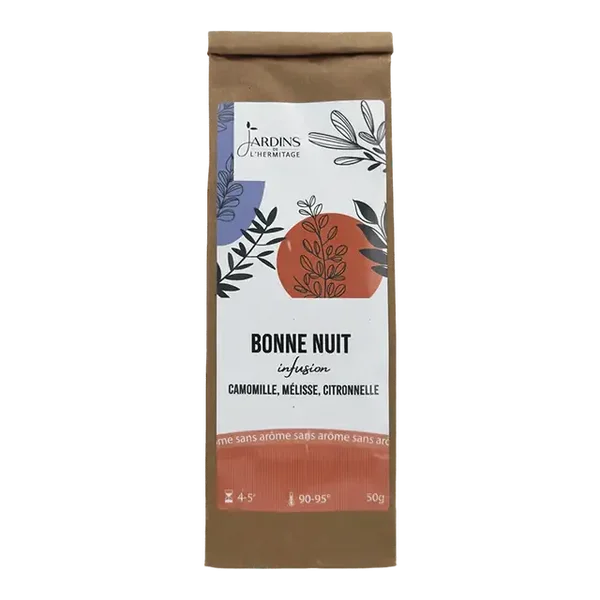 Tisane Bonne Nuit : Infusion camomille, mélisse, citronnelle 50g