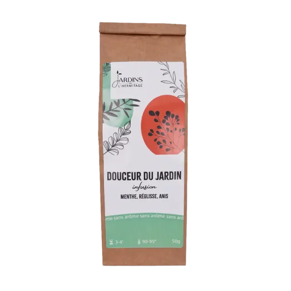 Douceur du jardin : tisane menthe, réglisse, anis 50g