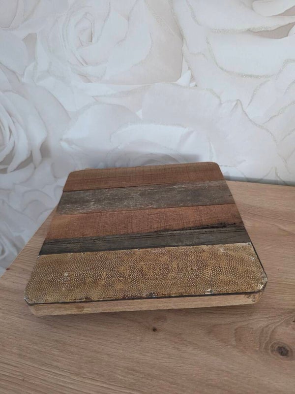 Plateau mango hout/goud