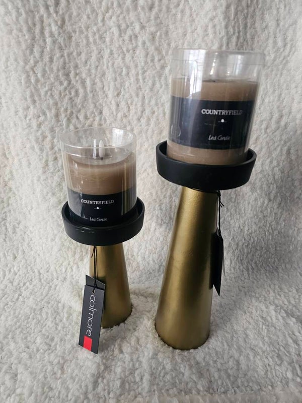 Kandelaar set zwart/goud