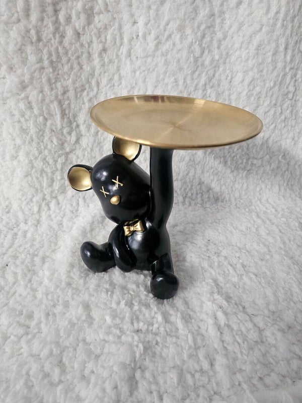 Beer met schaal zwart