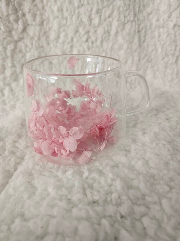 Koffie kop licht roze bloemen