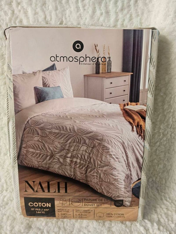 Dekbed overtrek beige blad