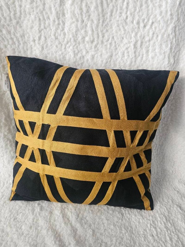 Kussen zwart/goud