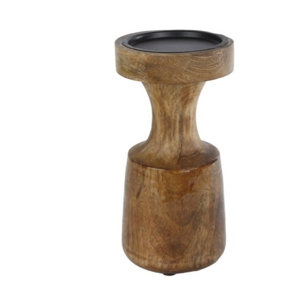 Kandelaar bruin mango hout