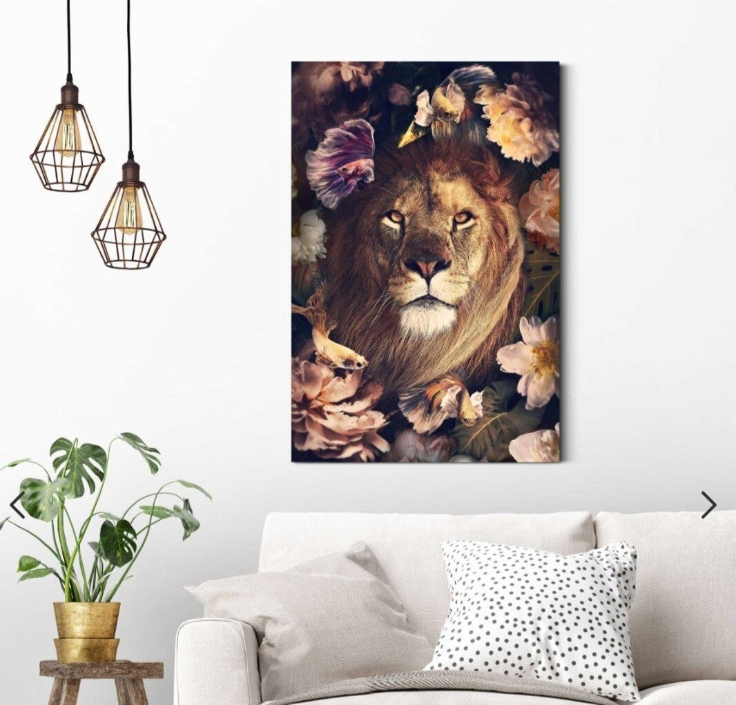 Schilderij Jungle leeuw