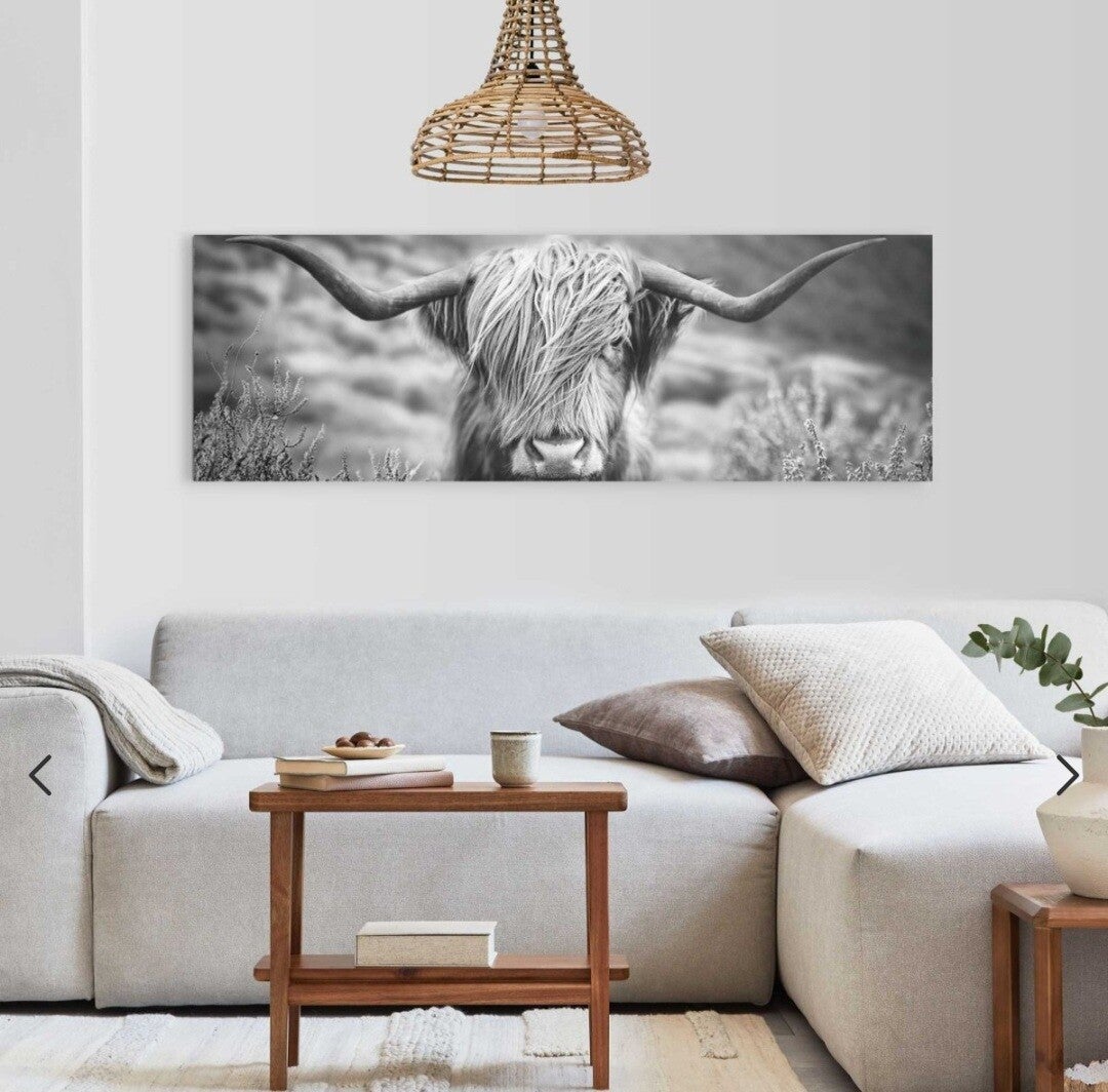 Schilderij Hooglander grijs xl
