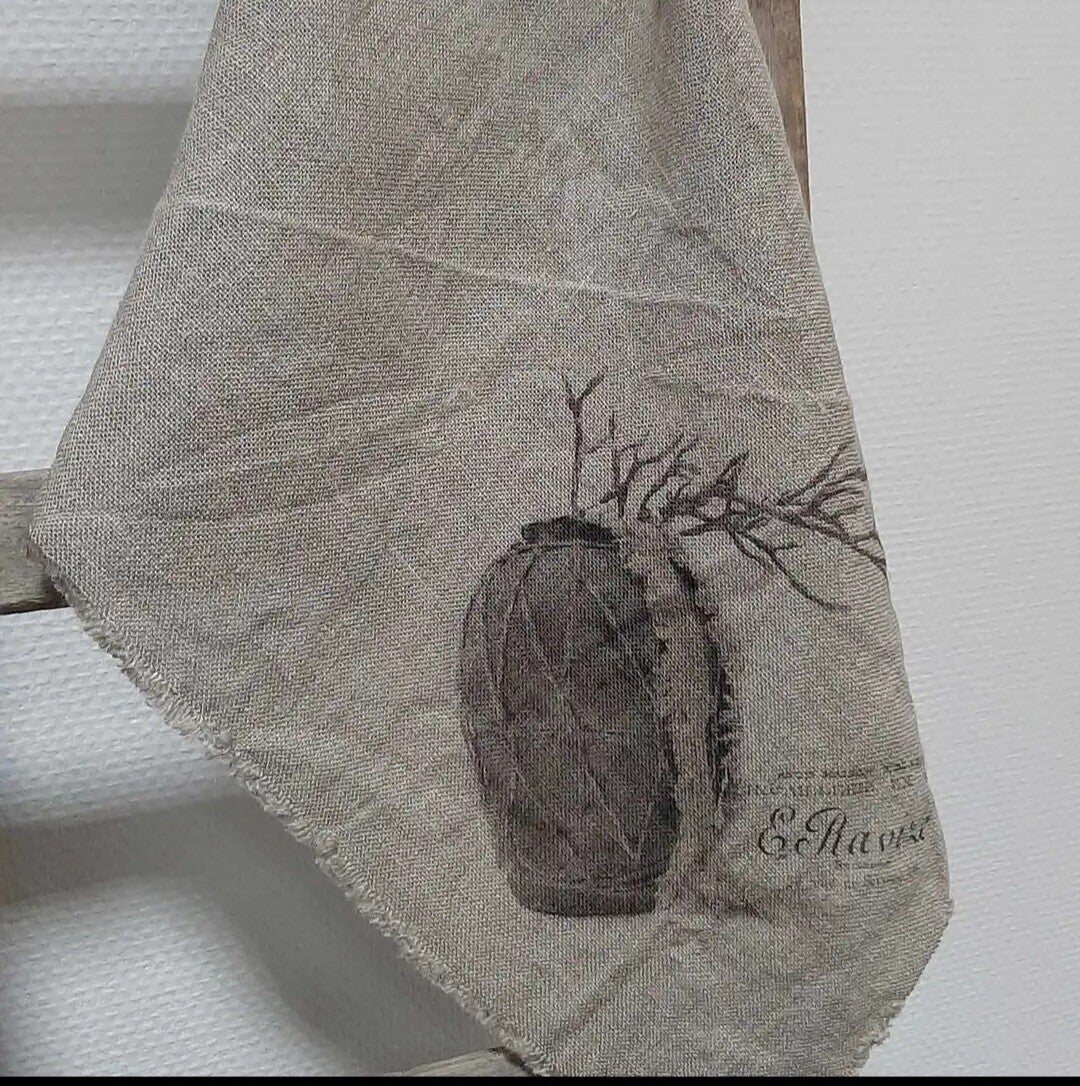 Shabby doek donkere pot