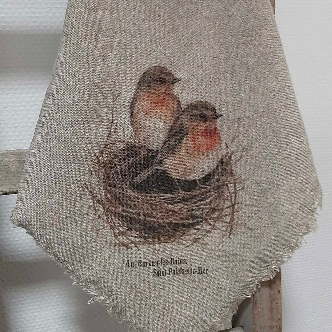 Shabby doek Roodborstnestje