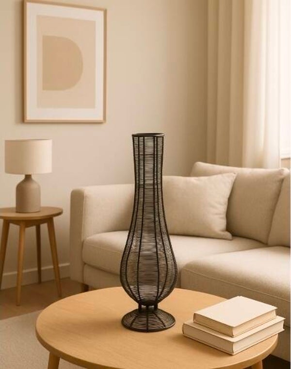 Light & Living vaas Tupuri zwart