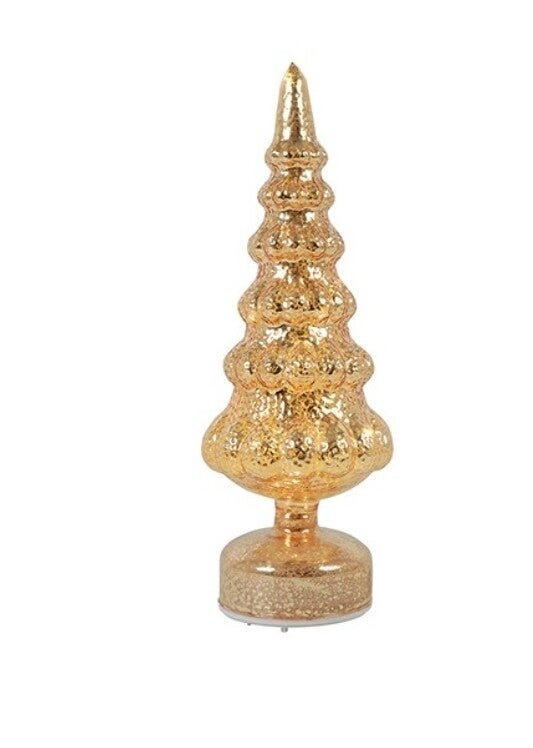 Roterende kerstboom goud