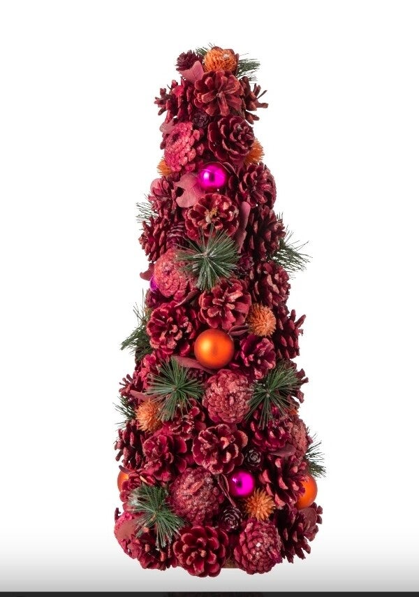 Kerstboom roze/oranje