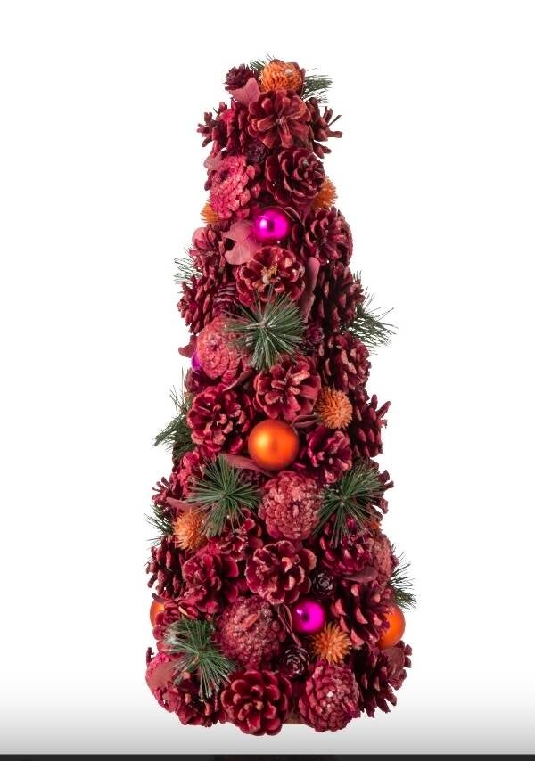 Kerstboom roze/oranje