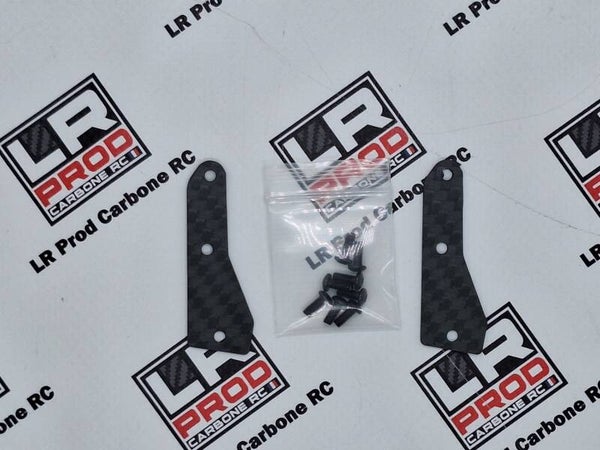 Renforts triangles supérieurs avants carbone 2mm RC8 B4.2