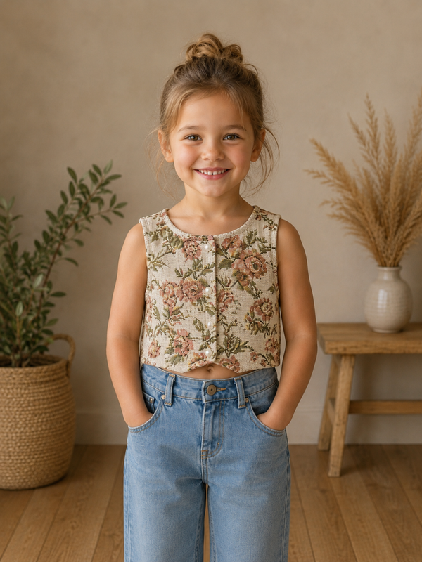 Vintage Weste Floral
